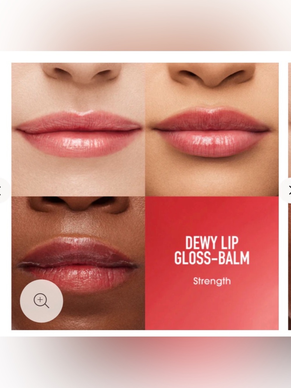 New! BARE MINERALS STRENGTH DEWY LIP GLOSS-BALM NEW FULL SIZE- color: strength